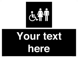 Custom information: black panel disabled female and male